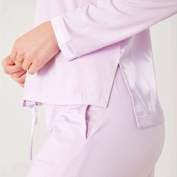 NWT Mersea Satin Sailor Pajama set in Moonlit Lilac - Picture 4 of 4